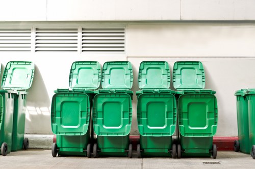 Waste management trucks in Docklands